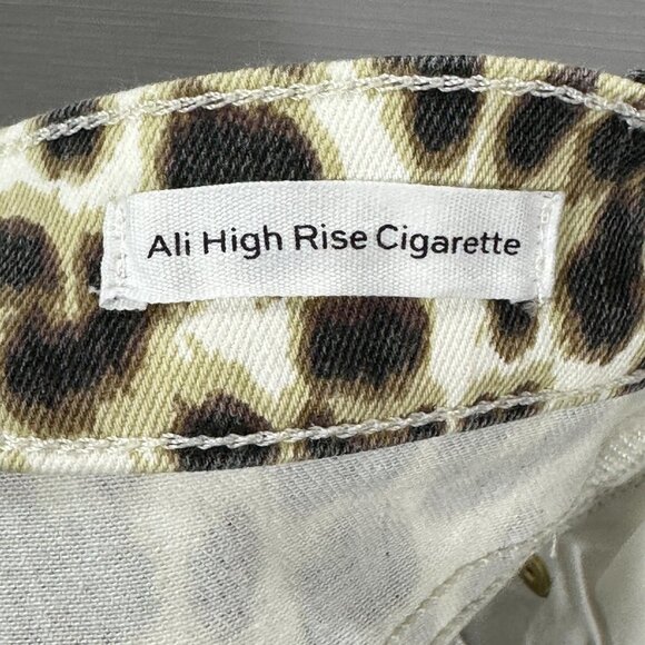Frame Jeans Womens 25 Ali High Rise Cigarette Animal Print Cotton Stretch NEW - Picture 9 of 10
